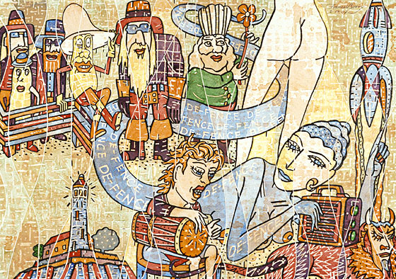 Postmodern Appropriation by contemporary artist Francis Berry, postmodern painter