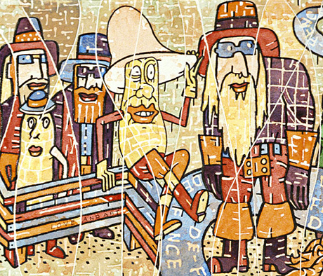 Postmodern Zeitgeist by contemporary artist Francis Berry, postmodern painter Postmodern Zeitgeist by contemporary artist Francis Berry, postmodern painter