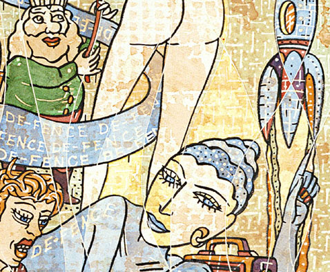 Postmodern Time and Space by contemporary artist Francis Berry, postmodern painter Postmodern Time and Space by contemporary artist Francis Berry, postmodern painter